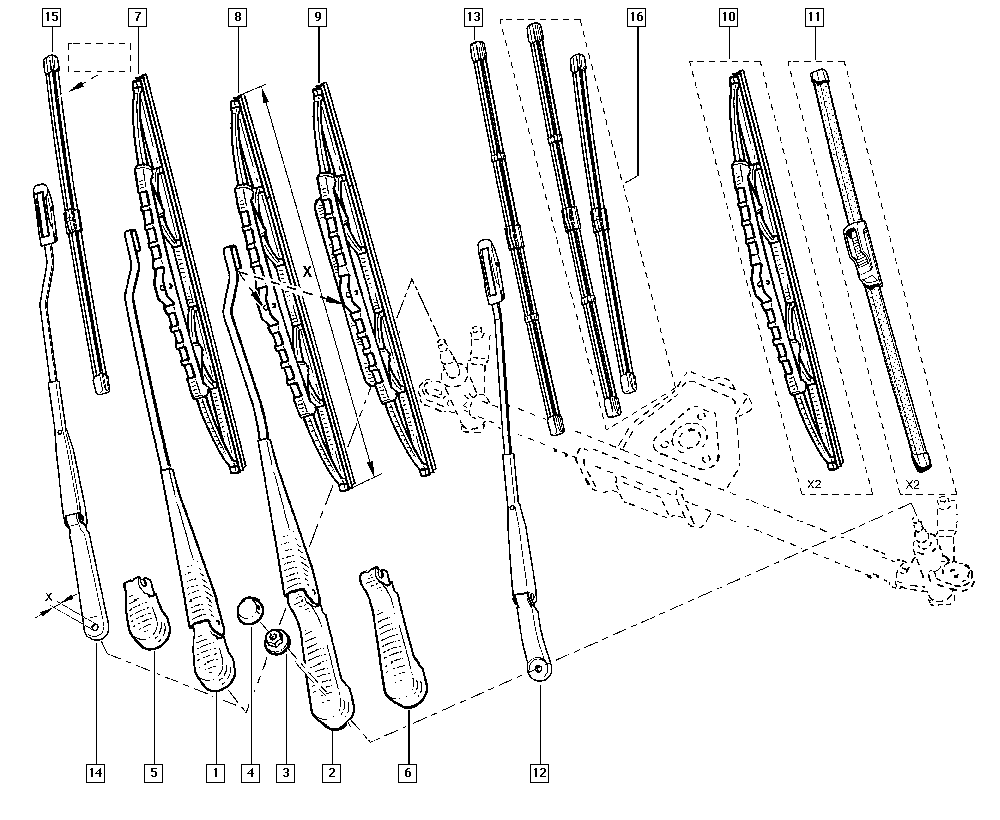 RENAULT 28 89 012 86R - Limpiaparabrisas vegaparts.es