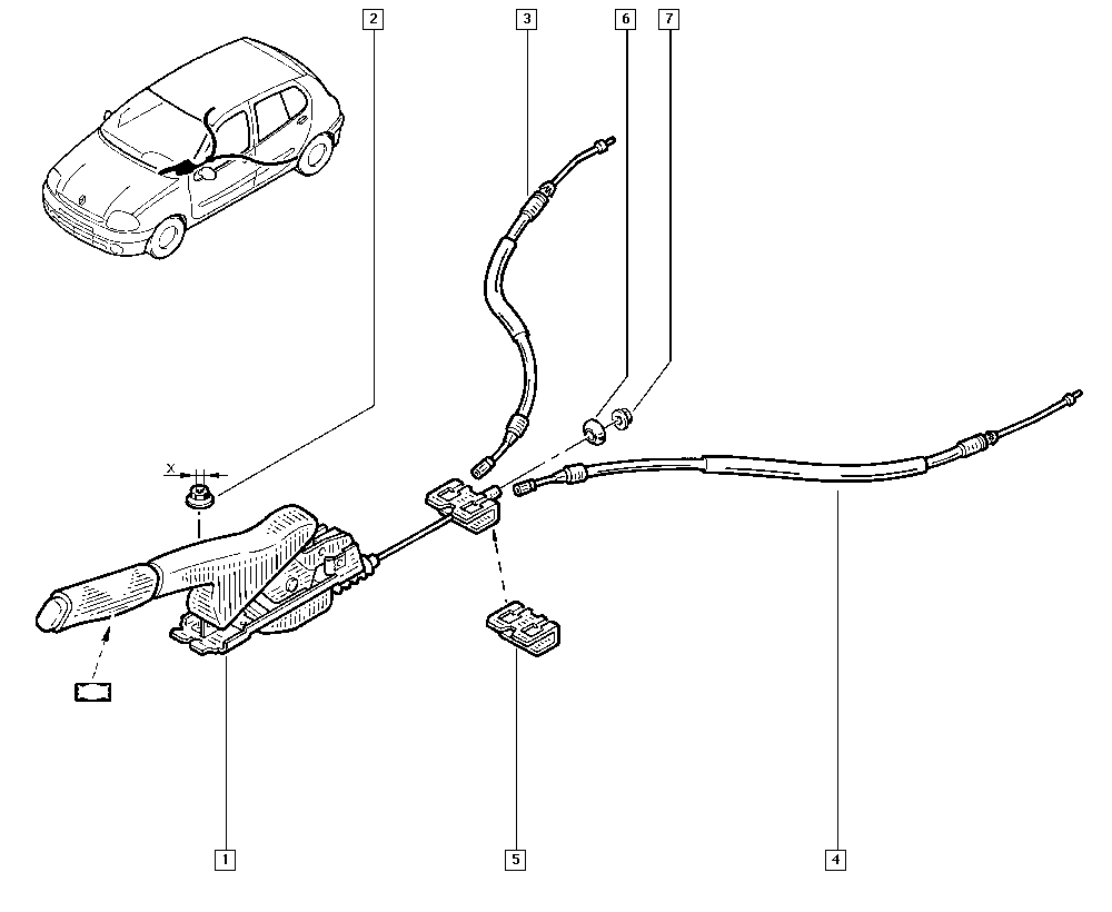 RENAULT 7700426006 - Cable de accionamiento, freno de estacionamiento vegaparts.es