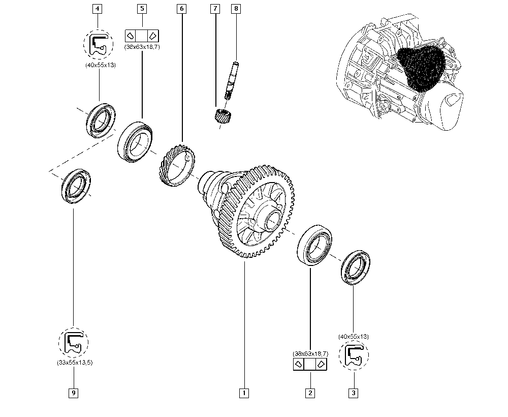 RENAULT 8200073120 - Kit de reparación, caja de cambios vegaparts.es