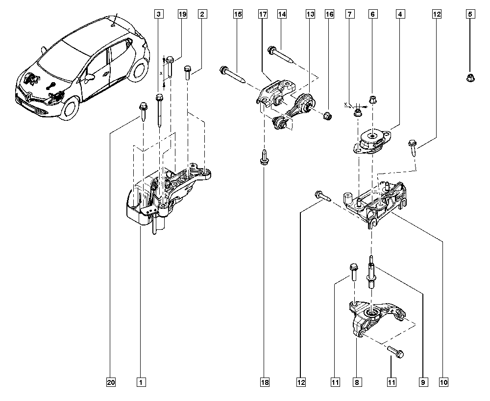 DACIA 112385698R - Soporte, motor vegaparts.es