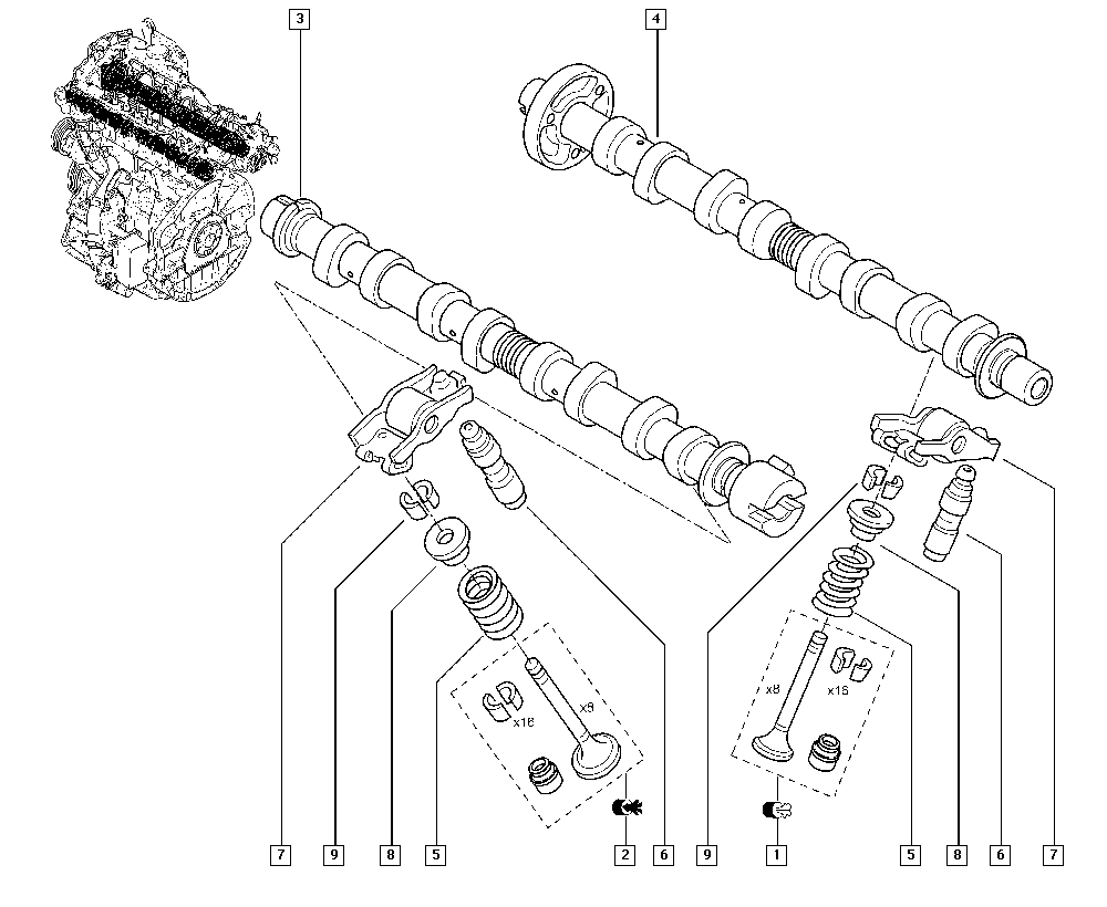 RENAULT 77 01 062 311 - Palanca oscilante, distribución del motor vegaparts.es