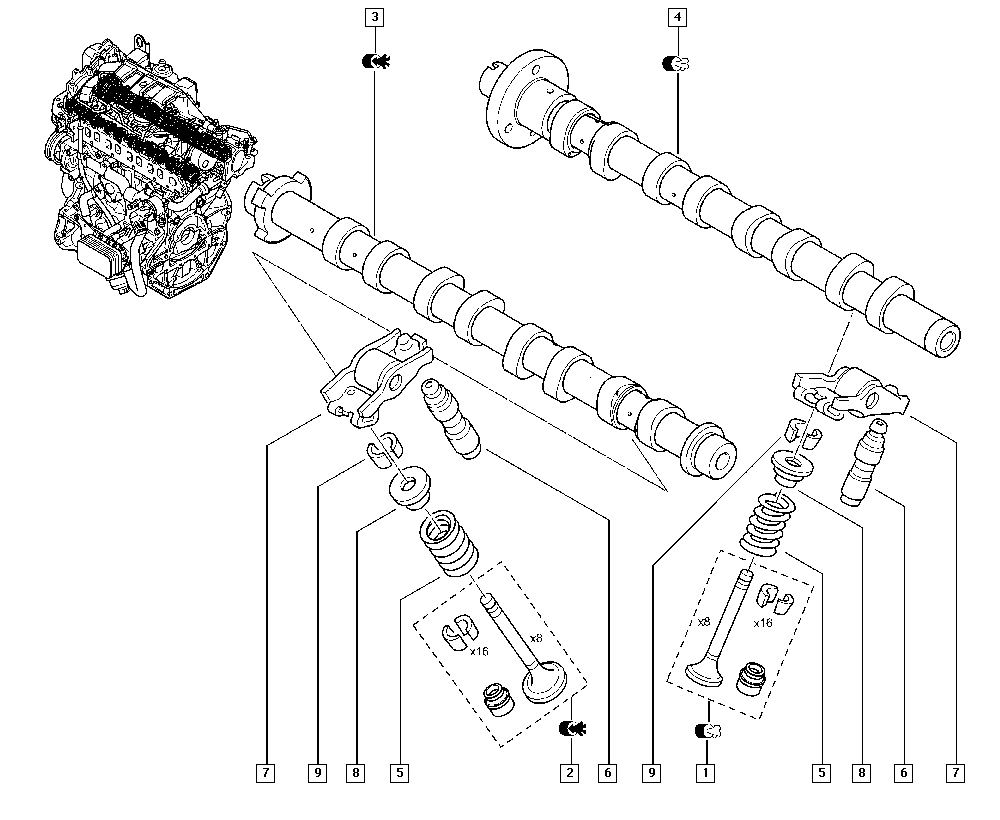 RENAULT 77 01 062 311 - Palanca oscilante, distribución del motor vegaparts.es