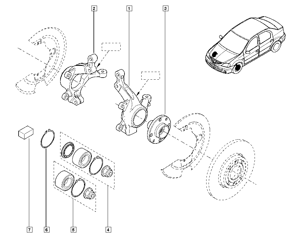 DACIA 6001548864 - Buje de rueda vegaparts.es
