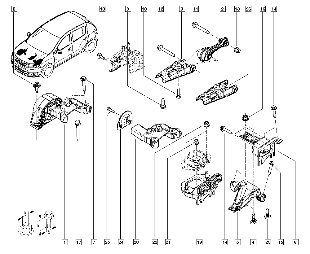 DACIA 112385698R - Soporte, motor vegaparts.es