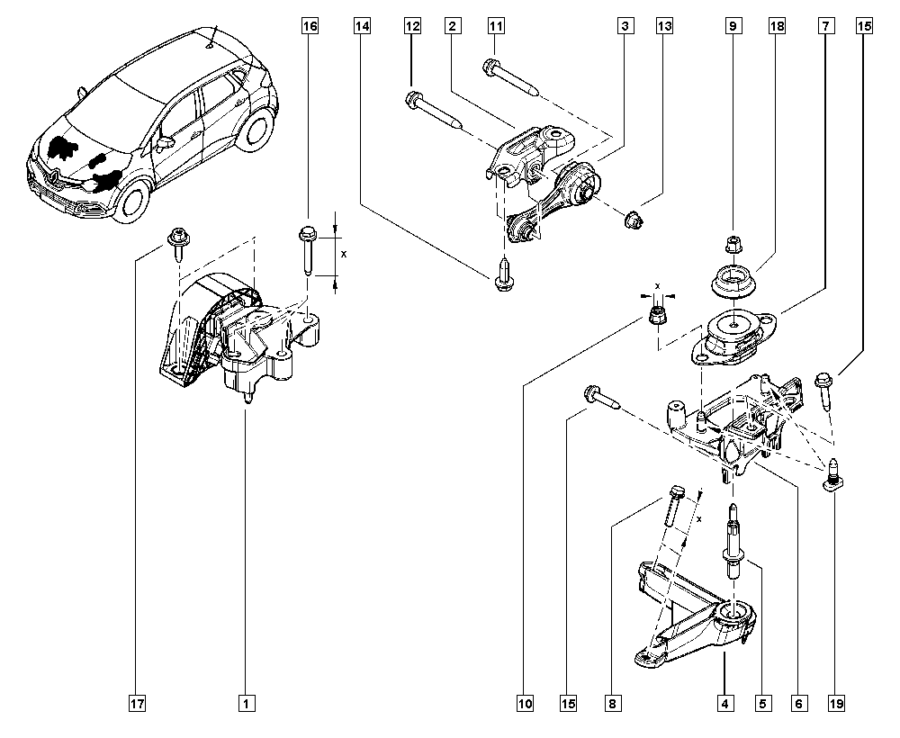 RENAULT 11 23 810 35R - Soporte, motor vegaparts.es