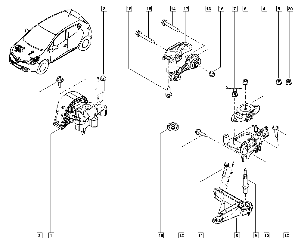 RENAULT 11 23 810 35R - Soporte, motor vegaparts.es
