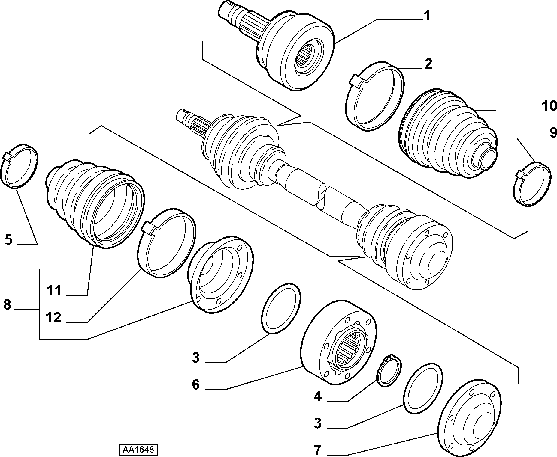 FCA 46307029 - Fuelle, árbol de transmisión vegaparts.es
