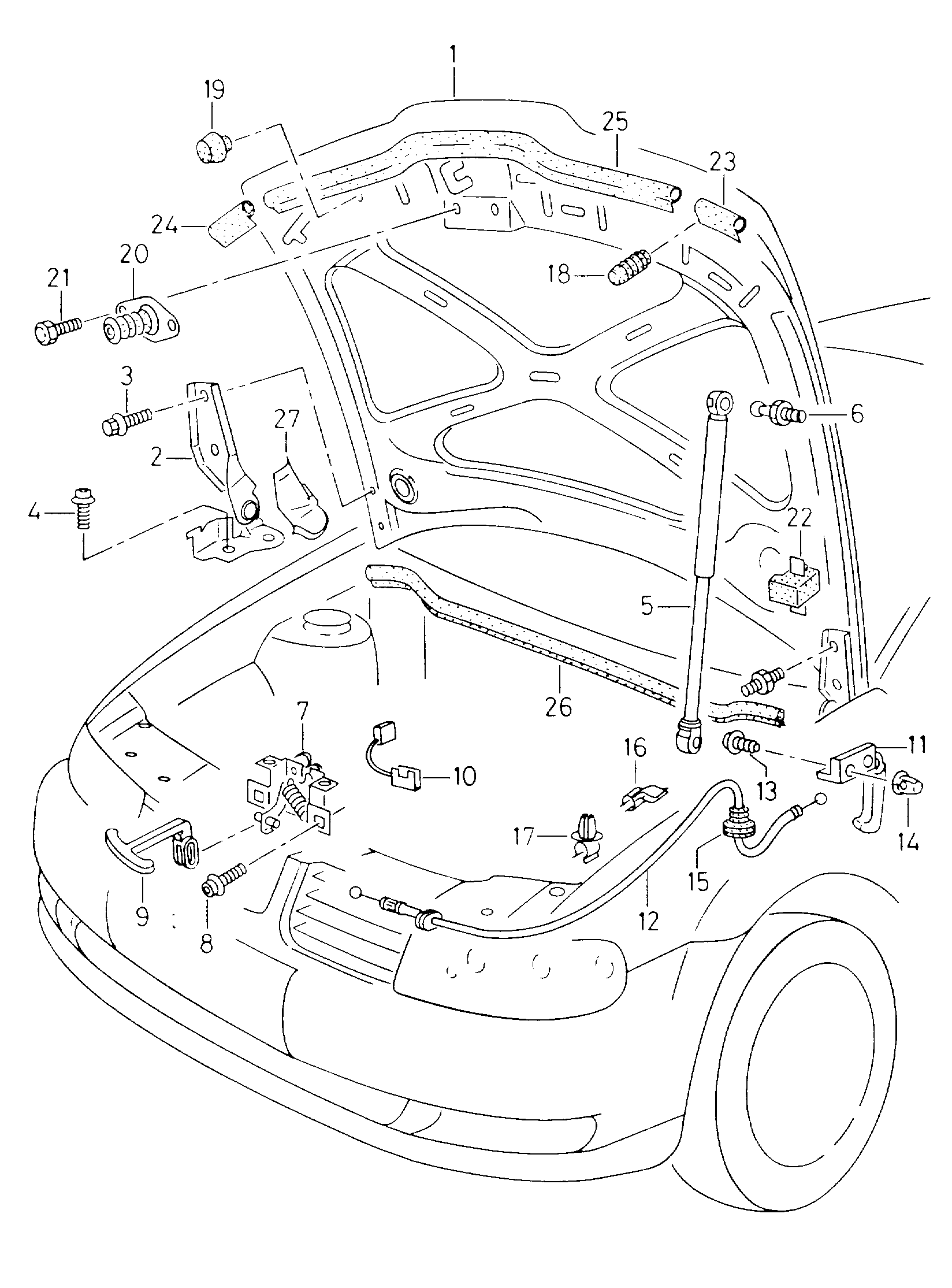 VAG 1M0 823 359 A - Muelle neumático, capó de motor vegaparts.es