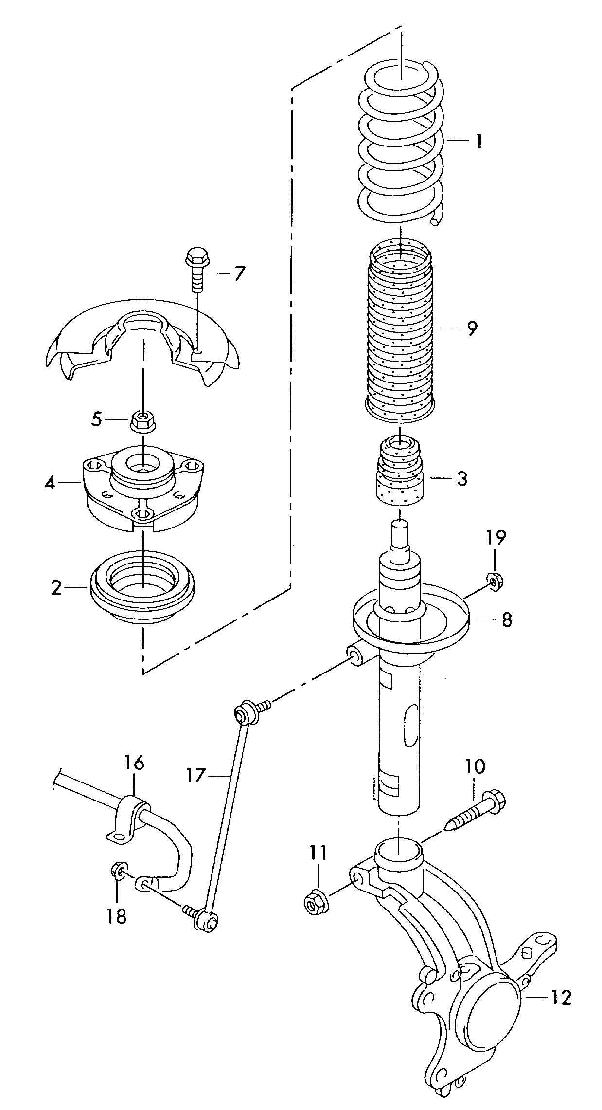 KYB SM1714 - Cojinete columna suspensión vegaparts.es