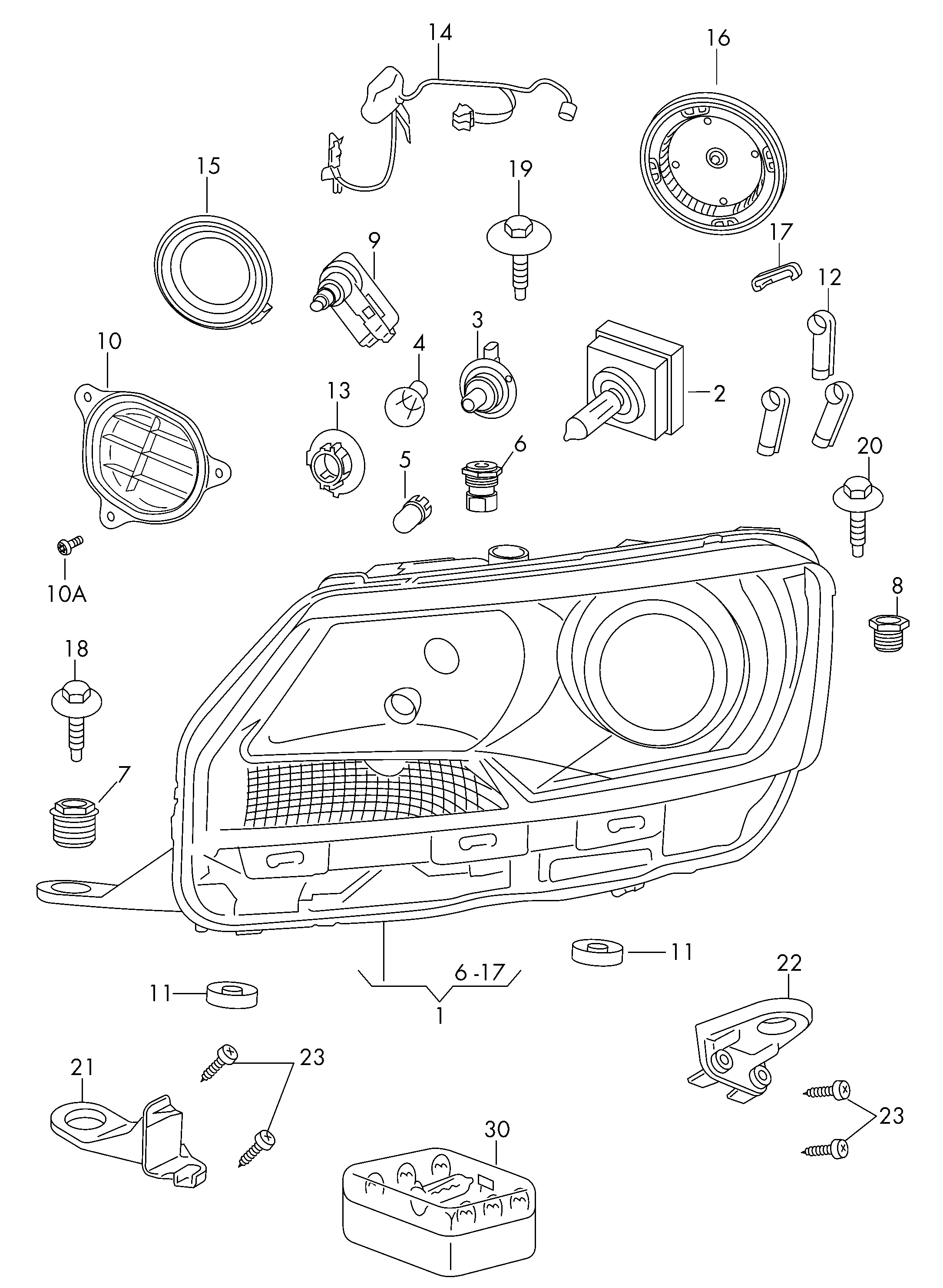 PHILIPS 12410C1 - Lámpara, faro de carretera vegaparts.es