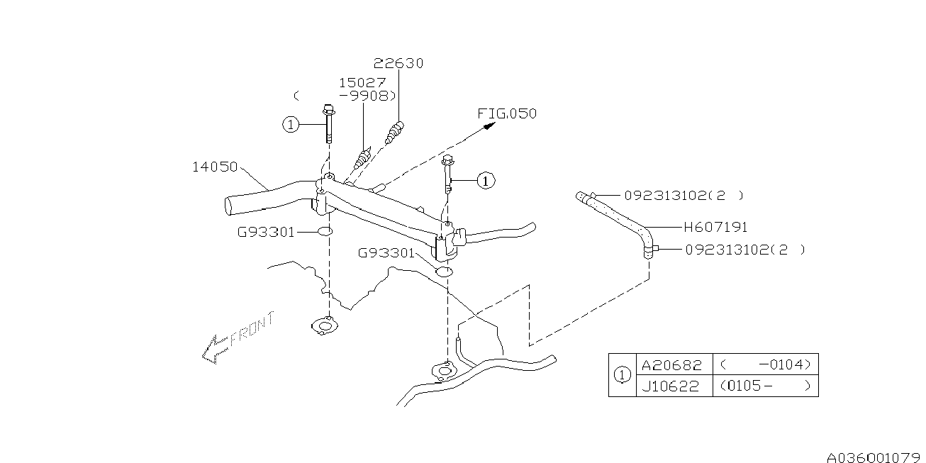 Subaru 22630 AA100 - Sensor, temperatura del refrigerante vegaparts.es