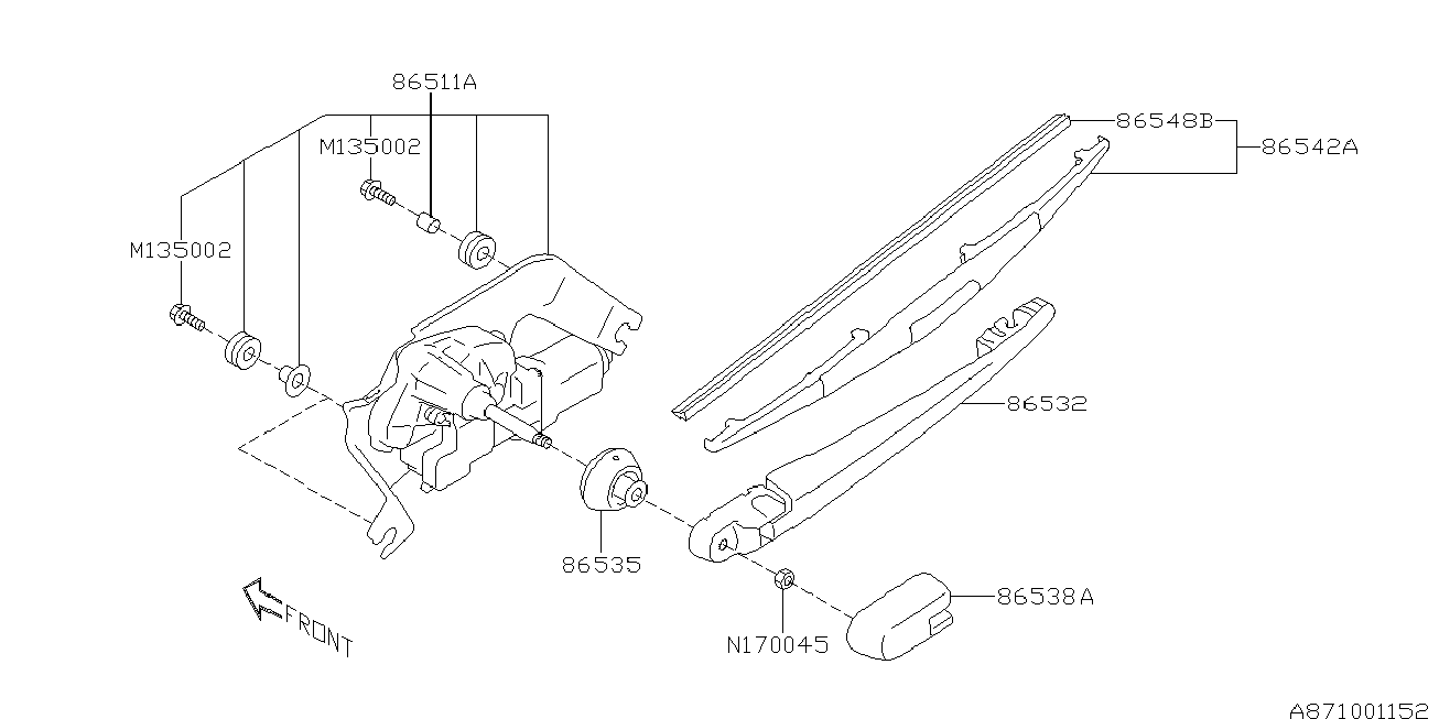 Subaru 86542KG080 - Limpiaparabrisas vegaparts.es