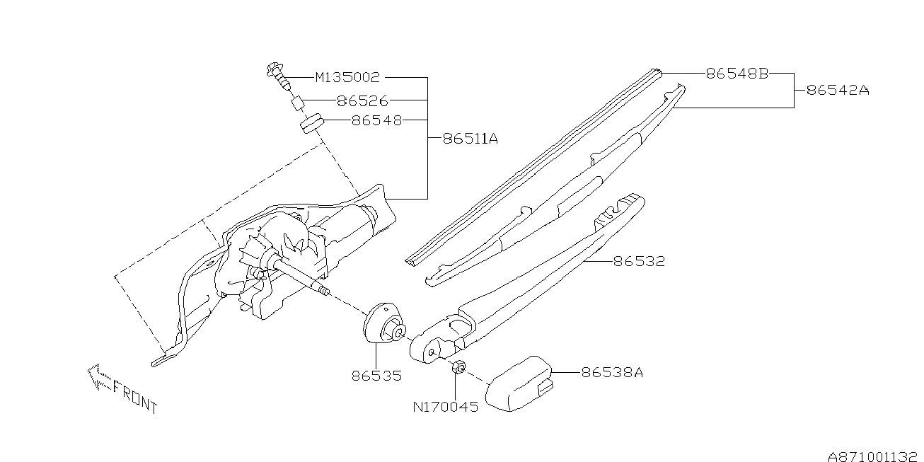 Subaru 86542KG080 - Limpiaparabrisas vegaparts.es