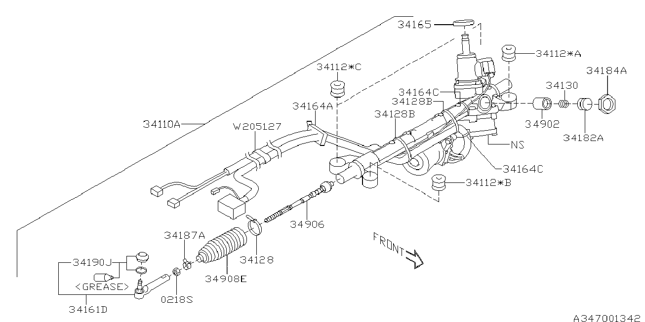 Subaru 34160-XA010 - Articulación axial, barra de acoplamiento vegaparts.es
