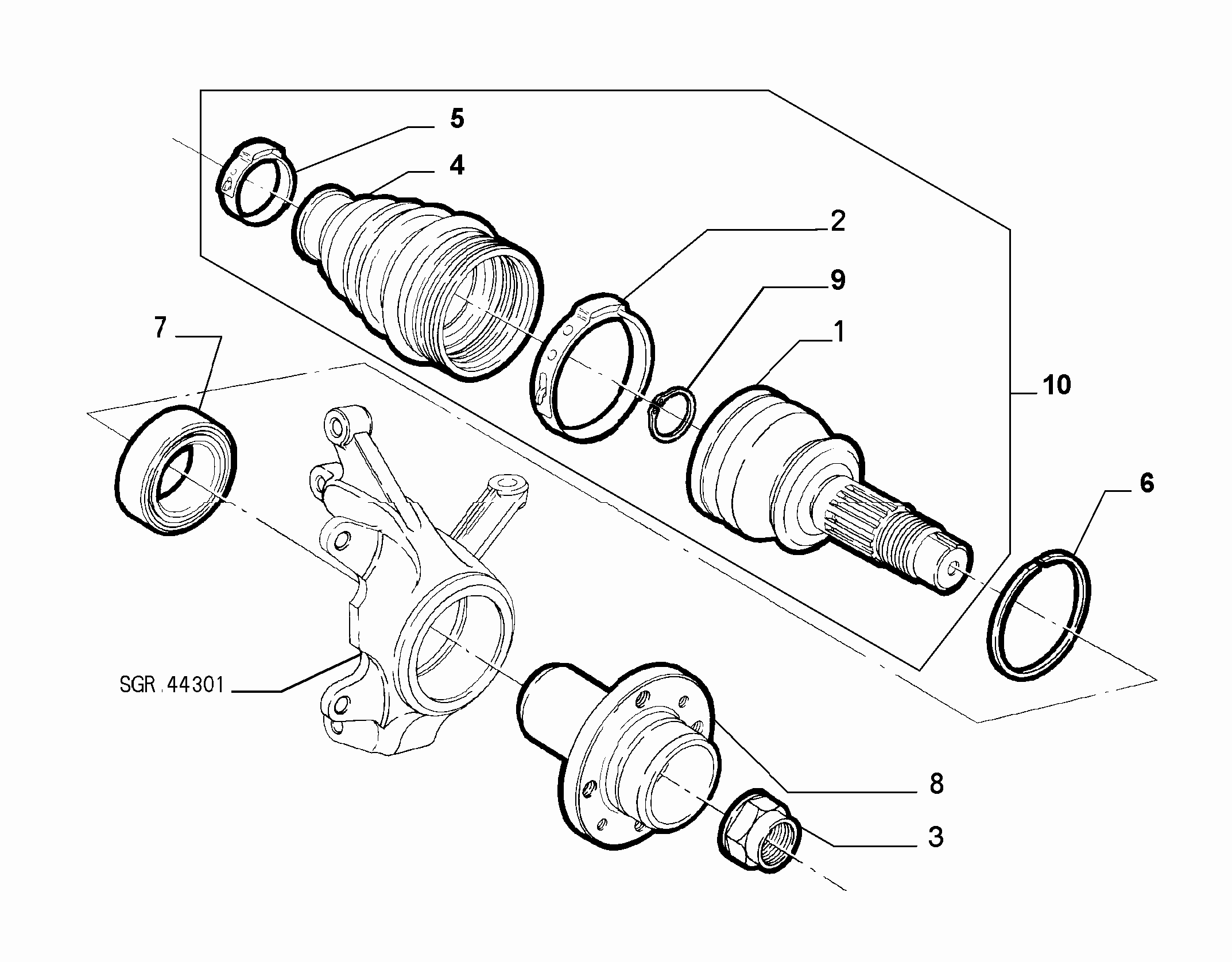 FCA 46307575 - Fuelle, árbol de transmisión vegaparts.es