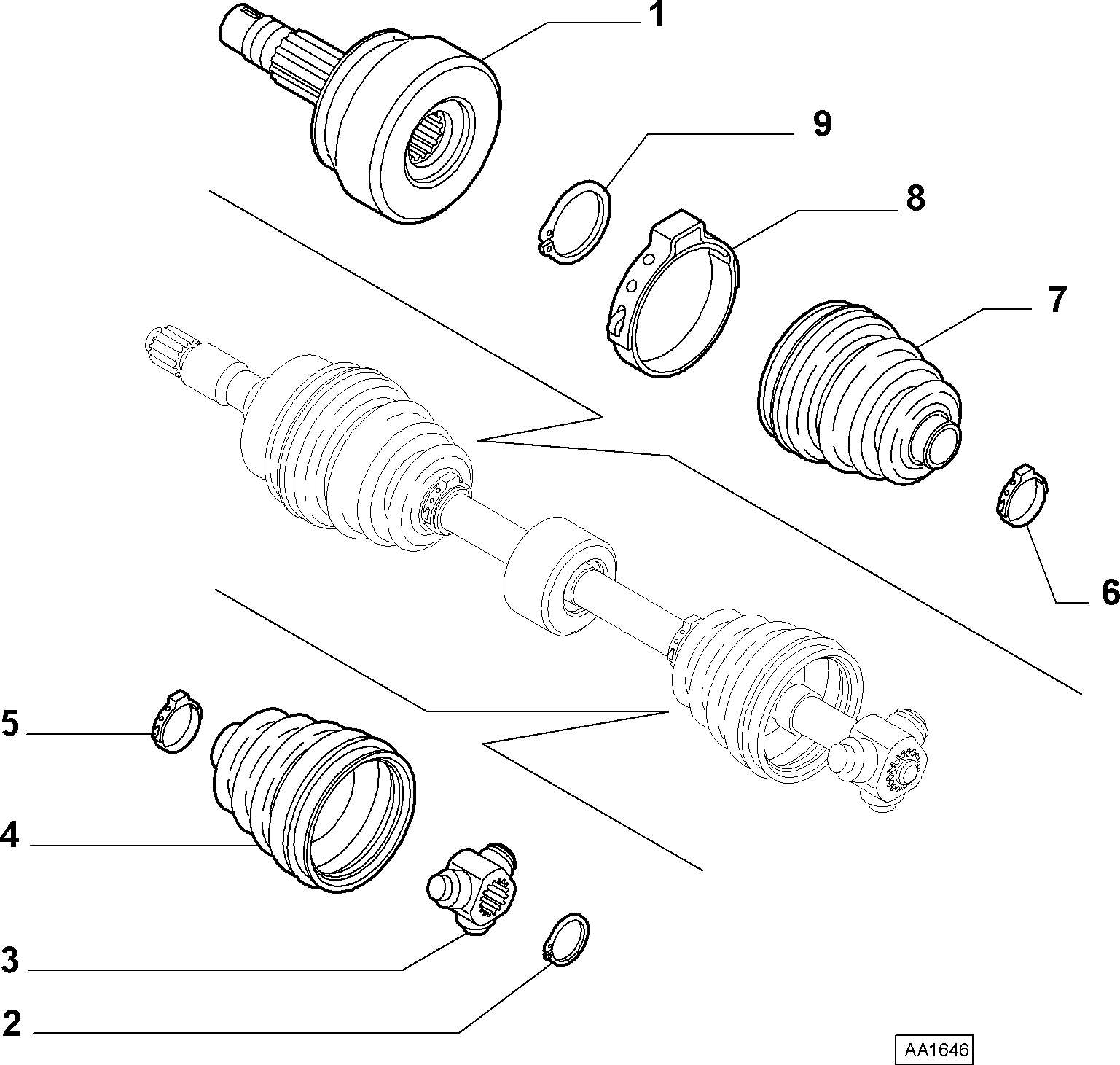 FCA 46307575 - Fuelle, árbol de transmisión vegaparts.es