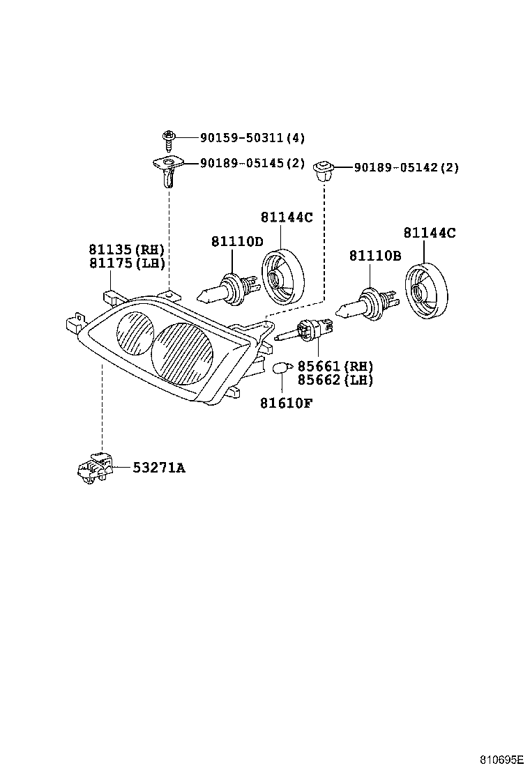 TOYOTA 90080-81030 - Lámpara vegaparts.es