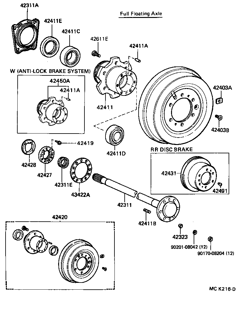 TOYOTA 90080-36067 - Juego de cojinete de rueda vegaparts.es