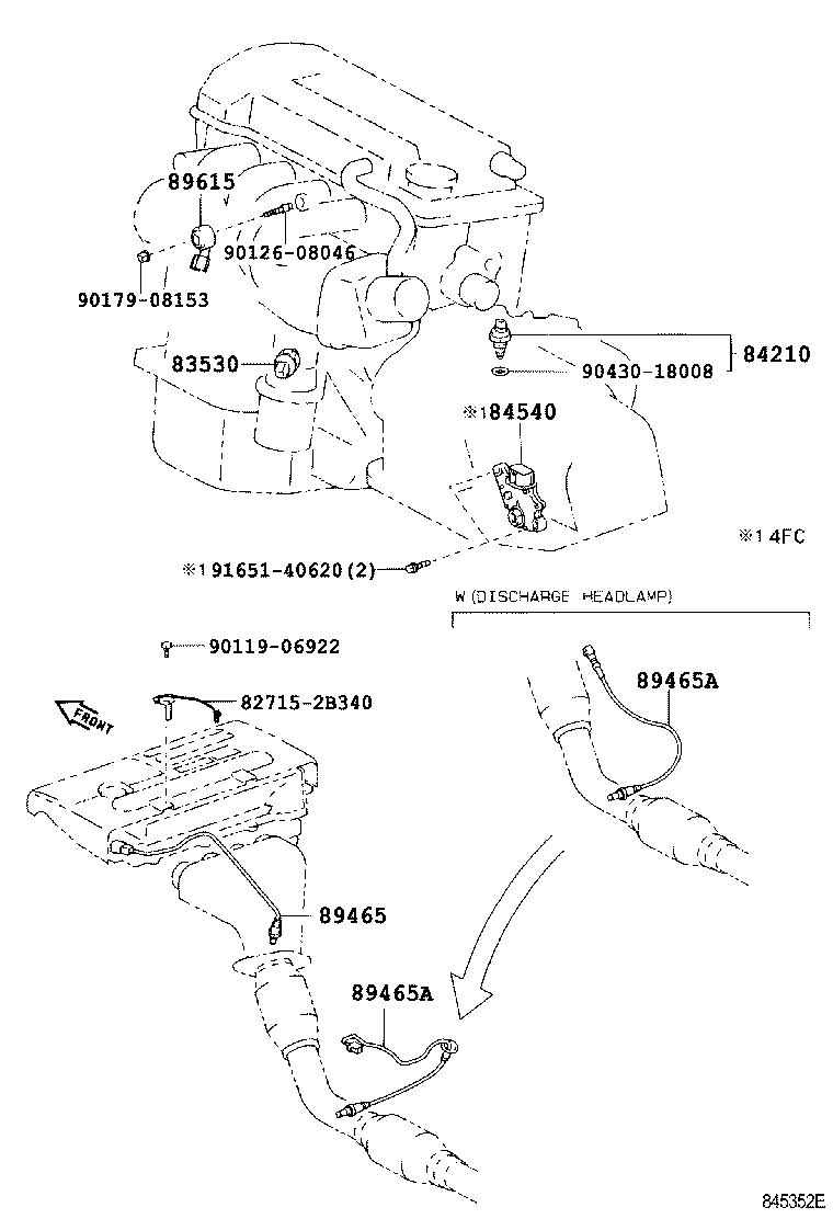 LEXUS 89465-05190 - Sonda Lambda vegaparts.es