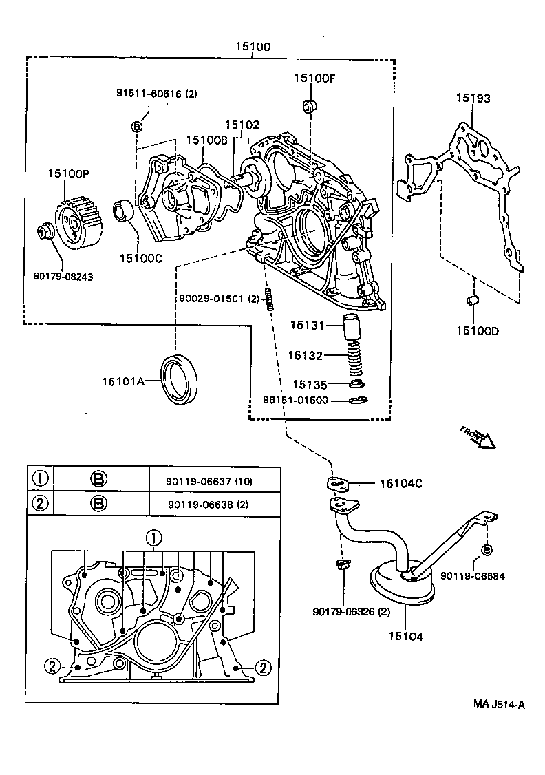 TOYOTA 90311-42026 - Anillo retén, árbol de levas vegaparts.es