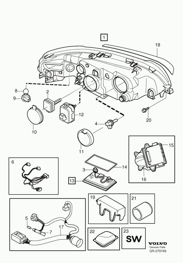 Volvo 30784923 - Encendedor, lámpara descarga gases vegaparts.es