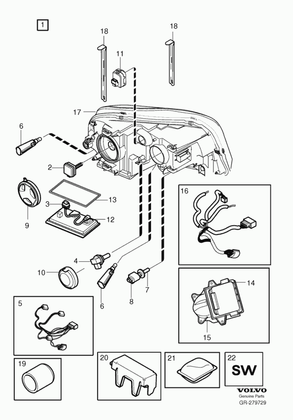 Volvo 30784923 - Encendedor, lámpara descarga gases vegaparts.es