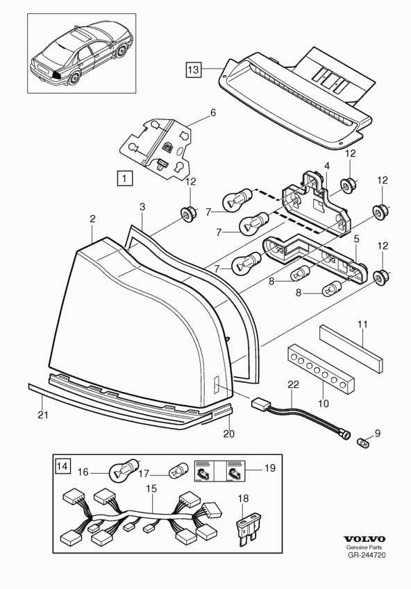 Volvo 989757 - Lámpara incandescente, panel de instrumentos vegaparts.es