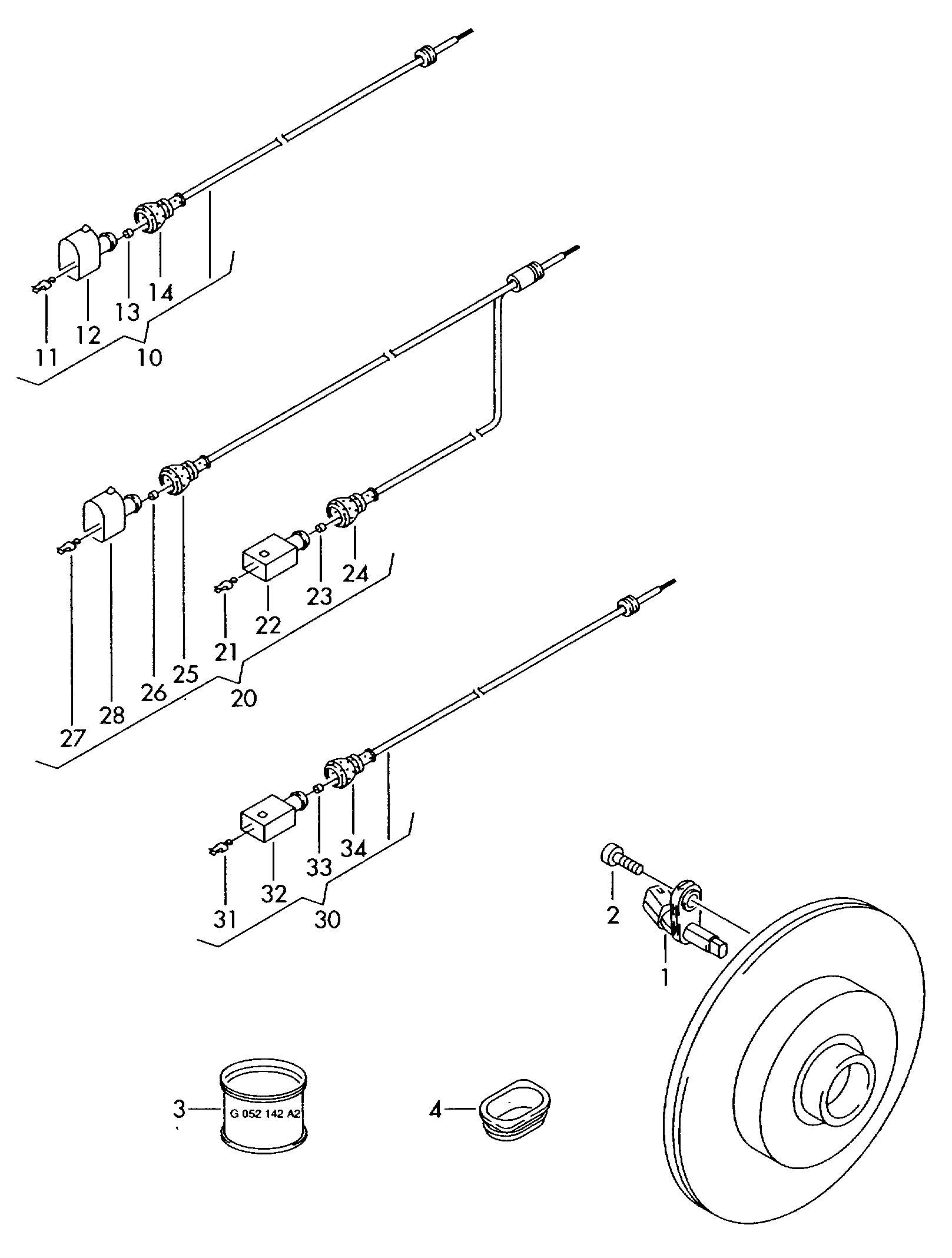 VAG 7H0927803 - Sensor, revoluciones de la rueda vegaparts.es