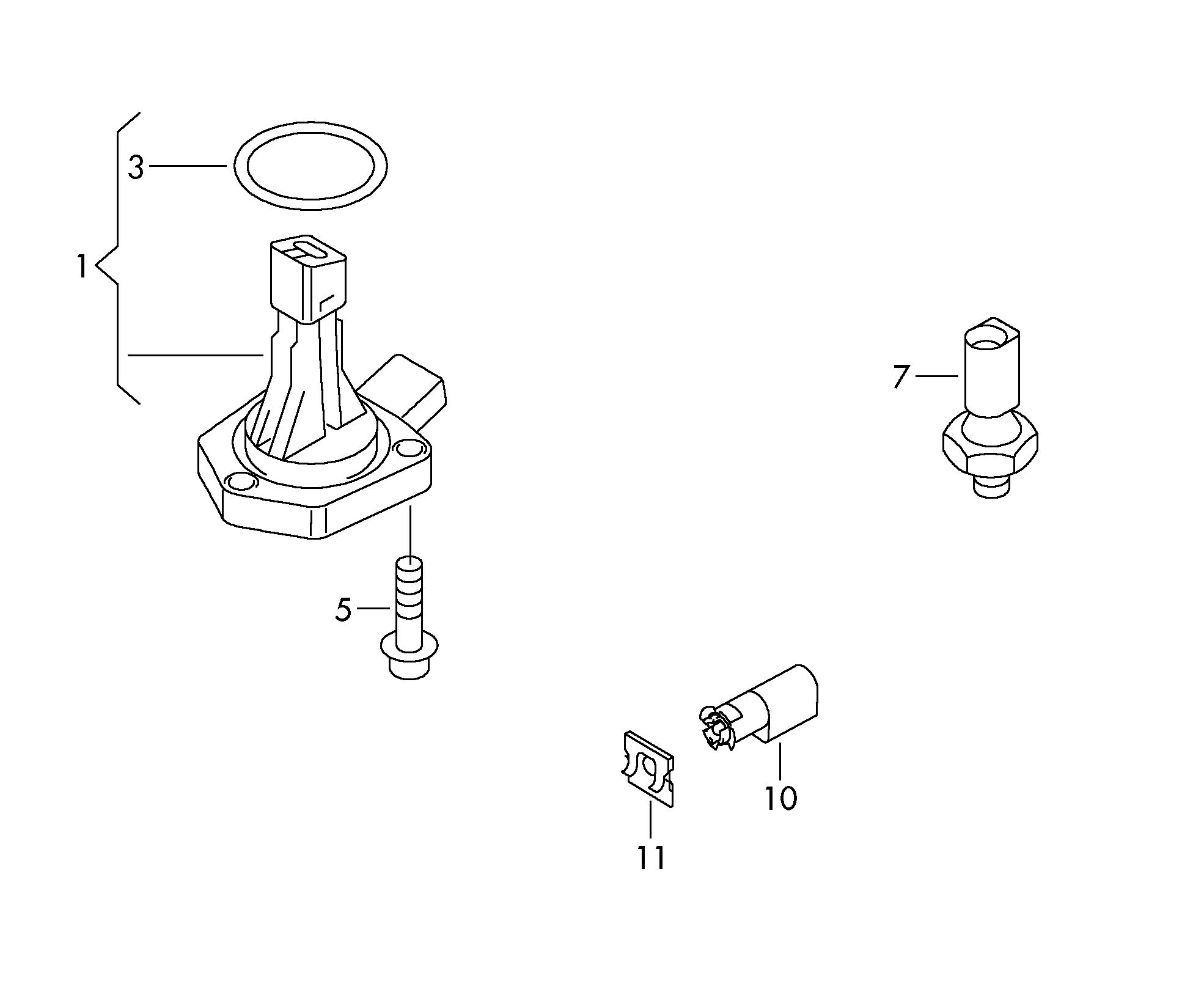 VAG 03C 907 660 M - Sensor, nivel de aceite del motor vegaparts.es