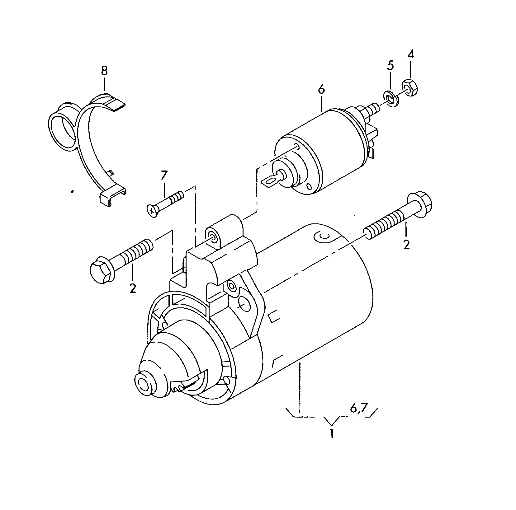 VAG 02M911023P - Motor de arranque vegaparts.es