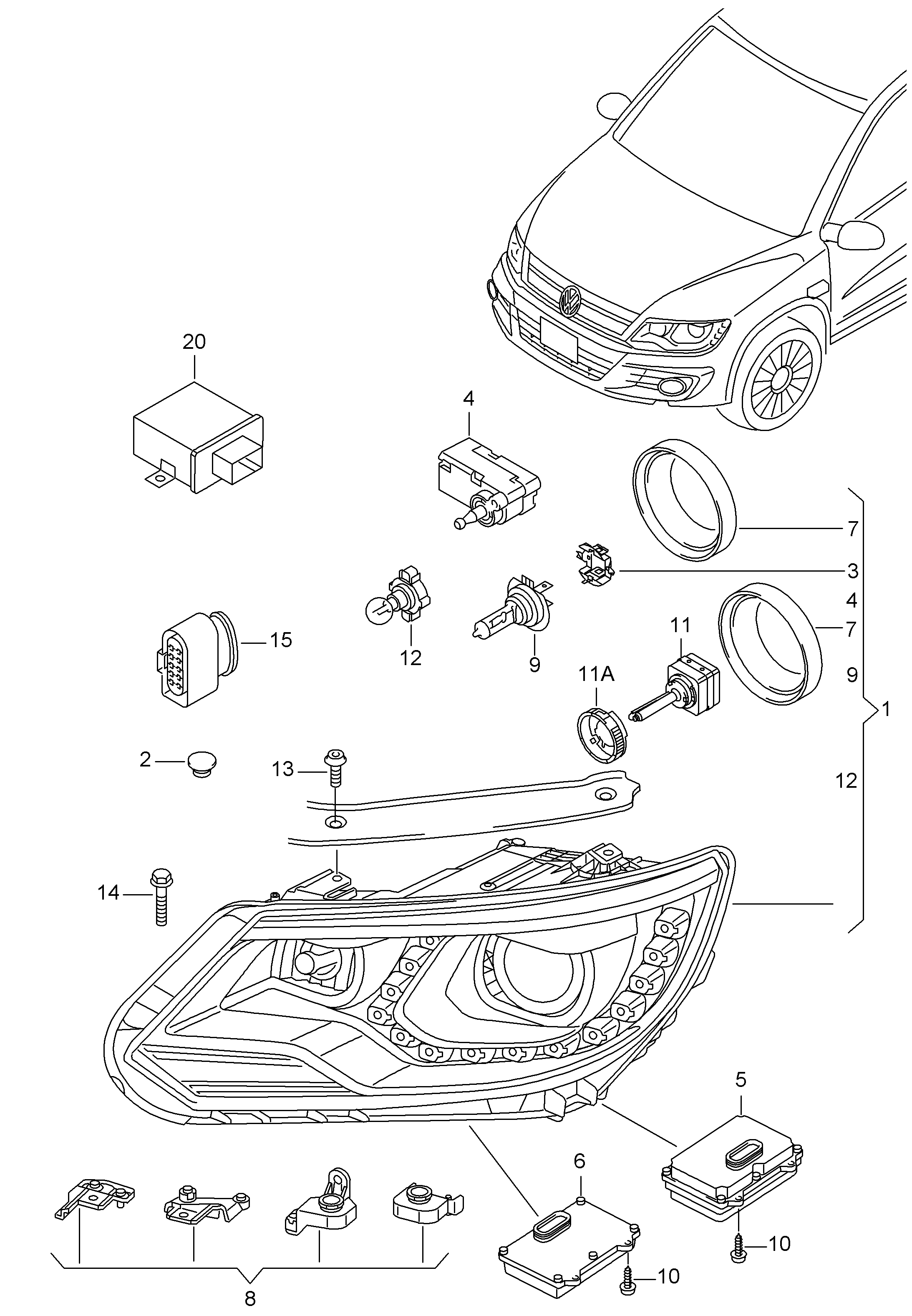 VAG N   107 218 05 - Lámpara, faro principal vegaparts.es